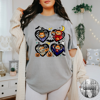 "Lasagna" Cat Tee Halloween  (Two Shirt Color Options)