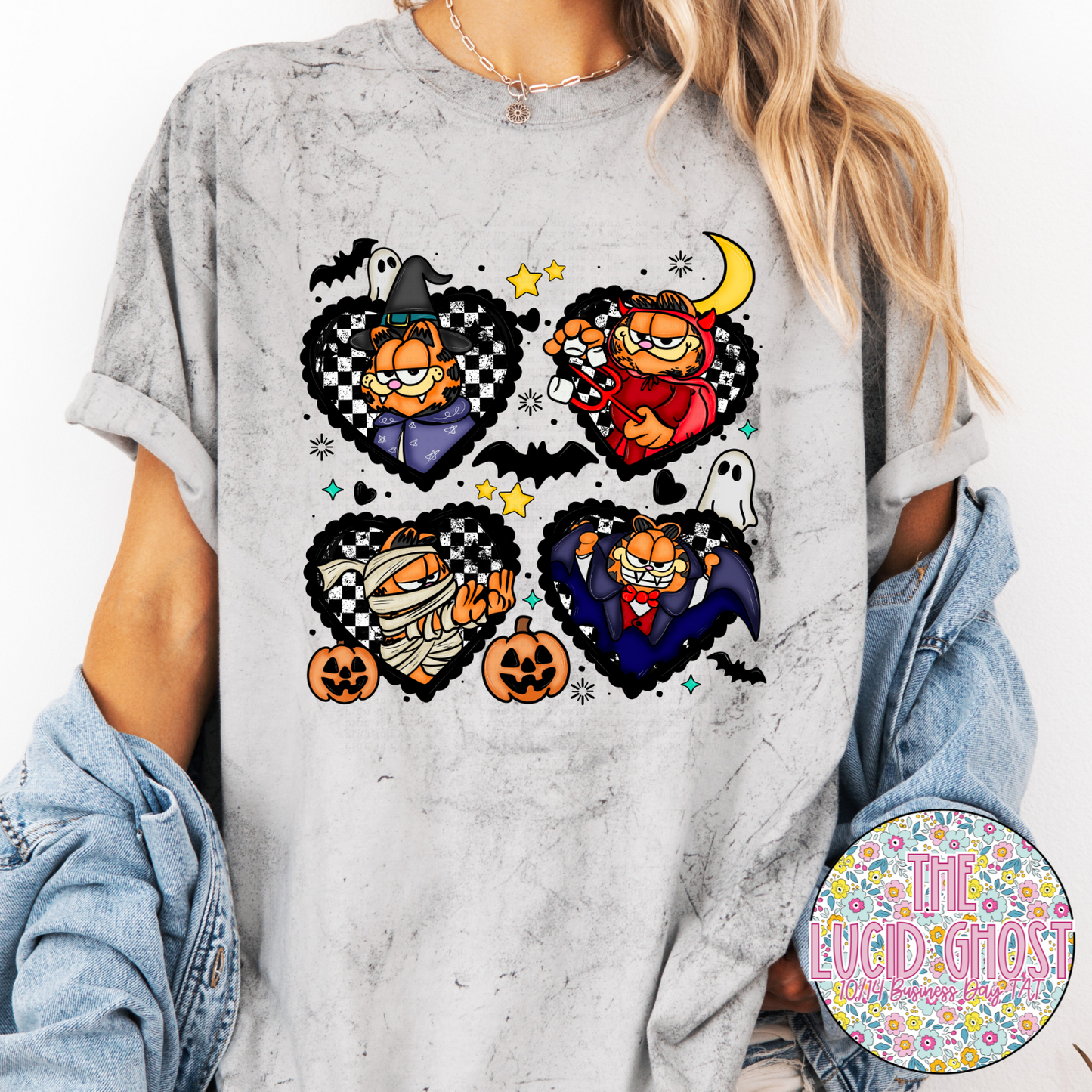 "Lasagna" Cat Tee Halloween  (Two Shirt Color Options)