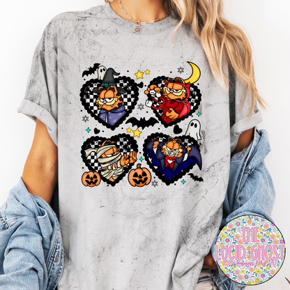 "Lasagna" Cat Tee Halloween  (Two Shirt Color Options)