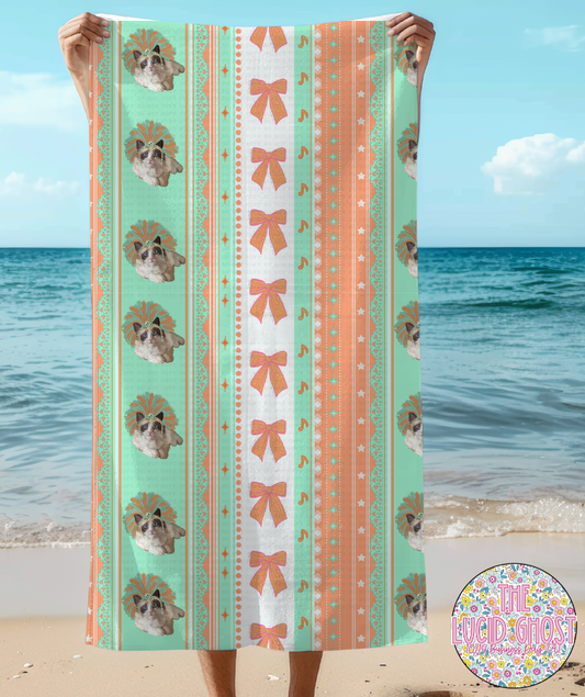 Show Kitty Towel PRE-ORDER (Please read the description)