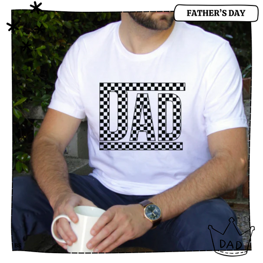 Dad Checkered Outline