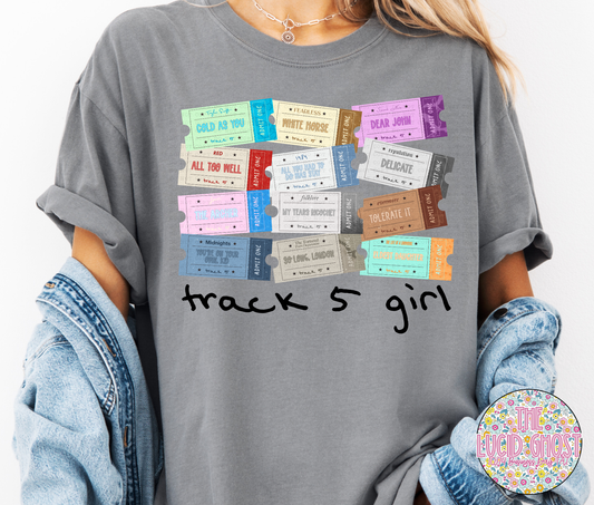Track 5 Girl (short sleeve, long sleeve & sweater)